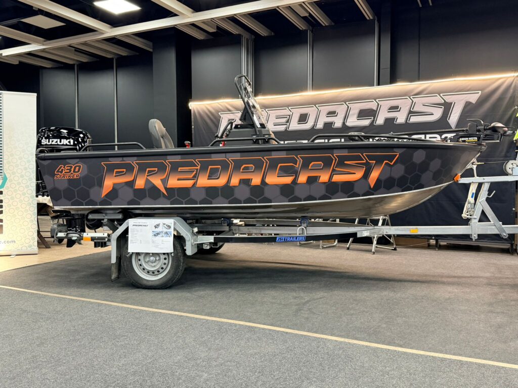 High-quality Predacast rental boat for guided fishing trips and independent rental.